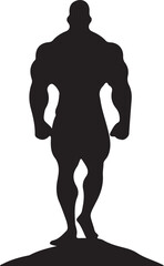 Fototapeta premium Body builder flexing and lifting weights vector file white background