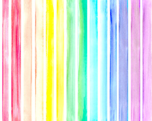 Seamless rainbow color vertical stripes watercolor background. unique pallet . wallpaper wall art kids room scarab book, wrapping sheet  
