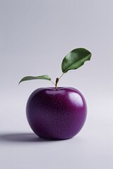 Luxurious Purple Apple on White Background for High-End Design

