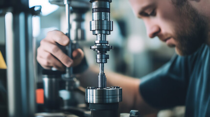 Drilling engineer adjusting drilling parameters for optimal performance. Featuring system adjustment