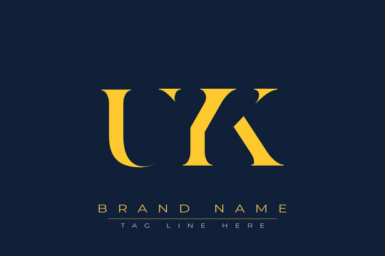 UYK abstract letter logo design. This logo is designed by three abstract letters.