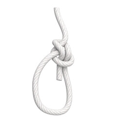 3D rendering illustration of a bowline knot