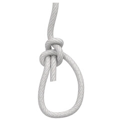 3D rendering illustration of a bowline knot