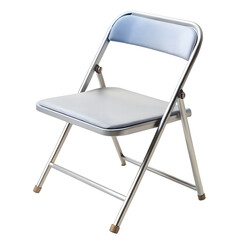 A foldable chair with metal isolated on transparent background