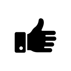 Hand with a fist and thumb extended outward symbolizing success or agreement