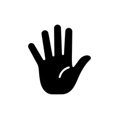 Hand with Palm Open and Fingers Extended Representing Honesty or Openness