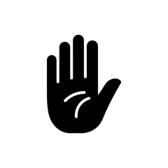 Hand Placed Flat on Surface - Rest or Pause Symbol