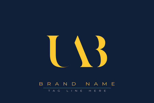 UAB abstract letter logo design. This logo is designed by three abstract letters.