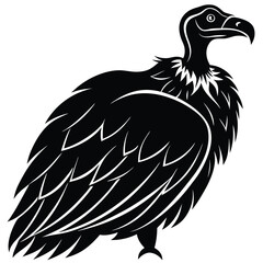 Obraz premium Wild eagle vector illustration cartoon bird flying with black wings