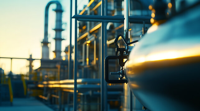 Gas processing plant operator testing separation equipment. Featuring process optimization