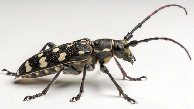 Asian Longhorn Beetle on studio background
