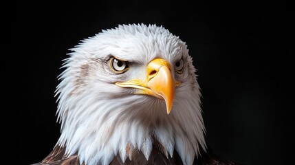 Obraz premium Majestic eagle portrait powerful bird close up for corporate branding and wildlife projects