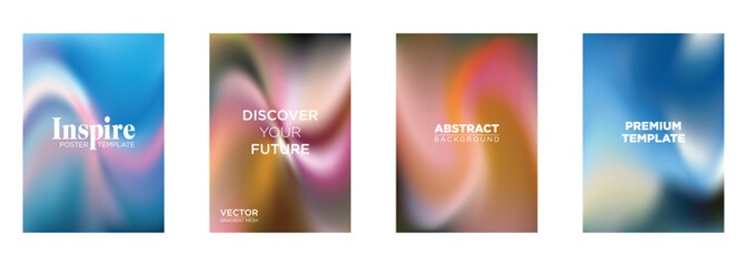 Abstract Gradient Mesh Backgrounds Premium Poster Templates