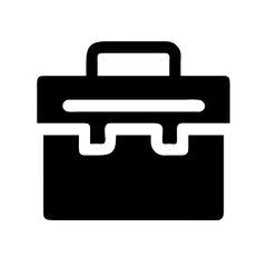 Toolbox icon in black and white  