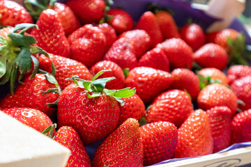 Red Strawberry Background – Close-Up Fresh Fruit Texture