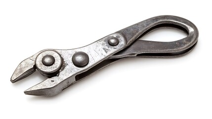 Obraz premium Vintage Metal Pliers with White Background.