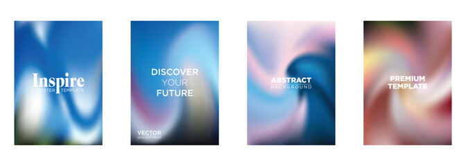Abstract Gradient Mesh Poster Templates Inspire, Discover Future