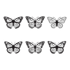 Obraz premium Butterfly Silhouette Design Vector, Professional Butterfly Design