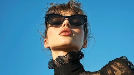 Portrait of a beautiful young female fashion model. Fashion editorials showcasing