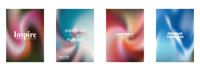 Abstract Gradient Mesh Background Poster Templates Inspire, Discover Future