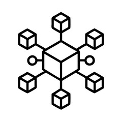 Network connection data cube structure block diagram system technology blockchain concept design
