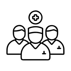 Medical team healthcare professionals doctors nurses staff clinic hospital emergency services group