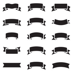 Ribbon Banner Set Vector