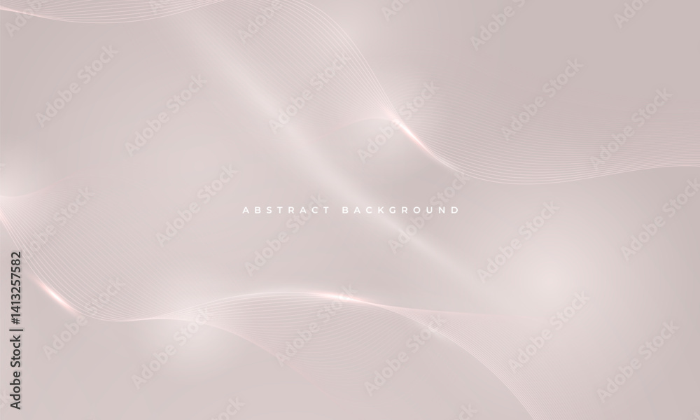 Poster Abstract soft color vector background with glowing wavy lines.