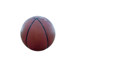 Professional Basketball on Wooden Court under Bright Arena Lights Background