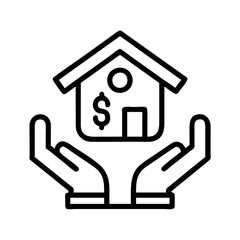 Affordable home ownership real estate investment property protection hands holding house loan mortgage