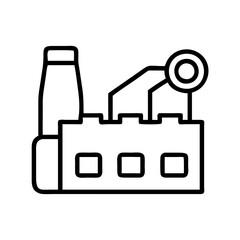 Illustration of factory plant power industrial building manufacturing energy production line art