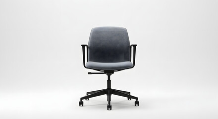 Office Chair on White Background for Workplace Seating