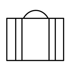 A sleek and minimal outline-style illustration of a suitcase. This artwork providing a simple and stylish visual representation of travel and luggage essentials.