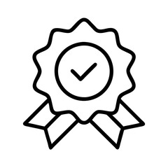 Premium quality guarantee approved vector icon for certification and award achievement design element