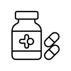 Pharmacy bottle with capsules vector illustration for medical and healthcare concept design use 90