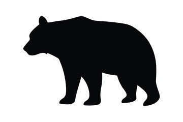 Fototapeta premium Set of Grizzly Bear Silhouette vector illustration