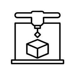 3d printing machine icon design, additive manufacturing technology for prototyping and design process