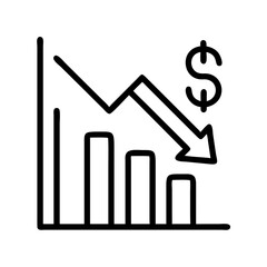 Stock market graph loss financial crisis business investment recession economy chart dollar down trend