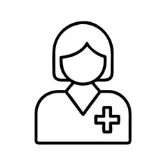 Obraz premium Nurse icon vector graphic design element for healthcare and medical professionals use online