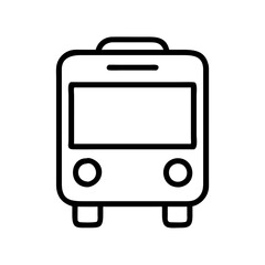 Outline bus vector illustration transport vehicle travel public transportation service design icon graphic art