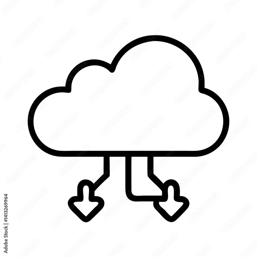  cloud computing data download storage network information technology server database system vector i
