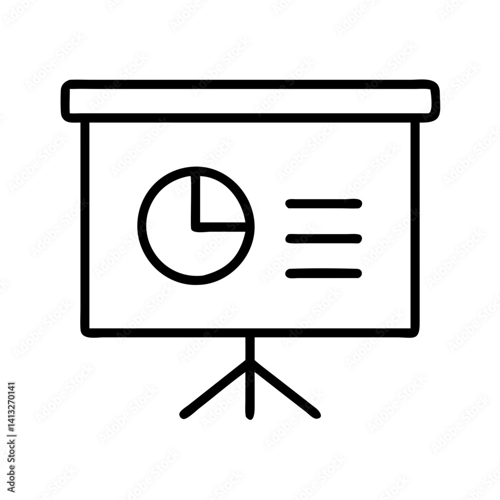 Poster Presentation chart with pie graph and text for business meeting and data analysis report