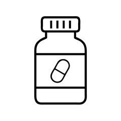 Pill bottle vector illustration for healthcare and medical designs medicine container drawing art