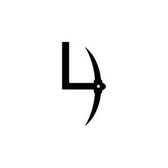 letter l initial miner tools monogram logo