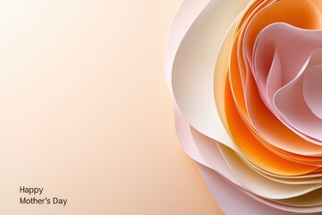 Mother's day celebration design with warm toned soft golden background