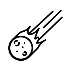 Obraz premium Meteor streaking through the sky icon for astronomy content, science fiction visuals, or space-related educational material