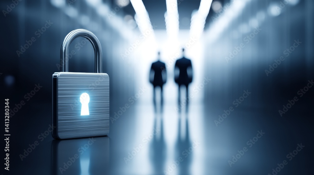 Poster data center security: protecting assets - symbolizing robust security, data protection, access contr