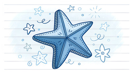 blue star icon scrapbook 