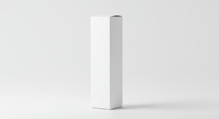 Tall and Slim Plain White Cardboard Pasta Box Mockup