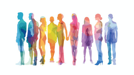 Transparent Glass People Icons: Modern Flat Vector Design for Websites and Apps ui ux team human    